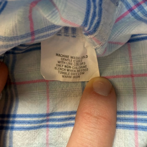 Aeropostale Men's Light Blue Plaid Button Down Shirt Size L Slim Fit - Picture 6 of 6